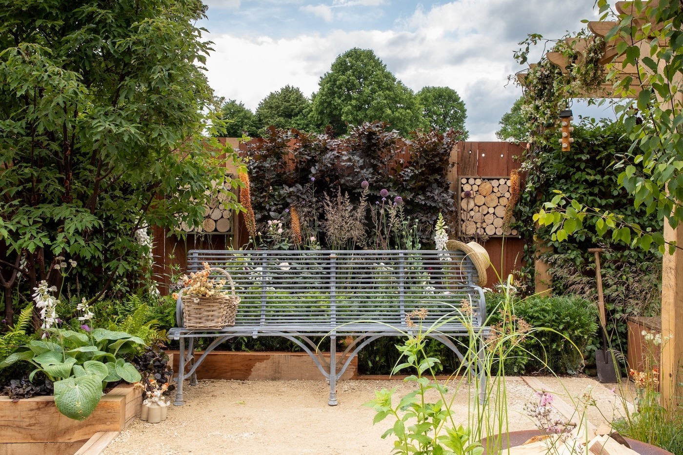 A Four Season Sanctuary Garden designed by Tim Jennings from Everchanging Garden Design Hertfordshire for RHS Hampton Court Palace Garden Festival